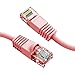 Cable Central LLC (5 Pack Cat5e Pink Copper Ethernet Patch Cable, Snagless/Molded Boot, POE Compliant, 50 Feet