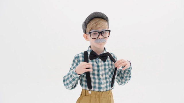 Disfraz de Abuelo para Niños con Sombrero, Gafas y Chaleco miniatura 7