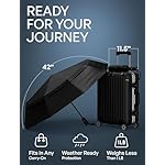 REPEL Windproof Travel Umbrella - Compact & Withstands Winds up to 85MPH , Strongest Premium Auto Folding Umbrella for Rain and Sun - Durable, Light & Portable for Women & Men , Fits Backpack & Cars - Image 5