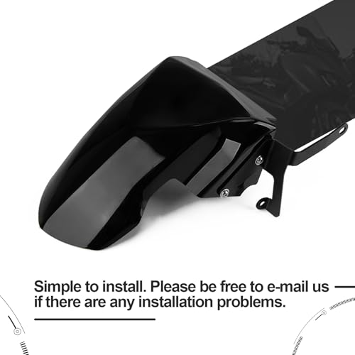 PSLER Motorrad Kotflügelschutzblech Hinten für Tmax 530 DX SX 2017-2019 TMAX 560 2020-2024 Hinterrad Spritzschutz Schutzblech Schmutzfänger Protektor Abdeckung Verkleidung Cowl(Schwarz Glänzend)