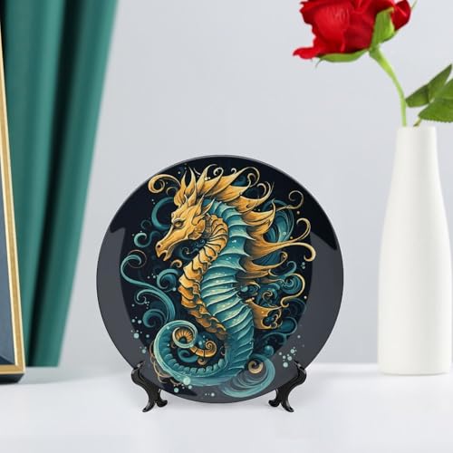 Plato decorativo blanco de porcelana 7 pulgadas miniatura 6