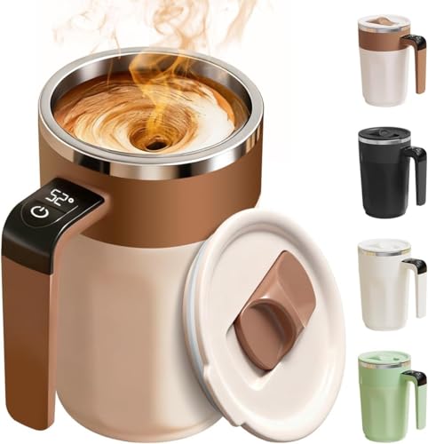 Taza de café con agitación automática