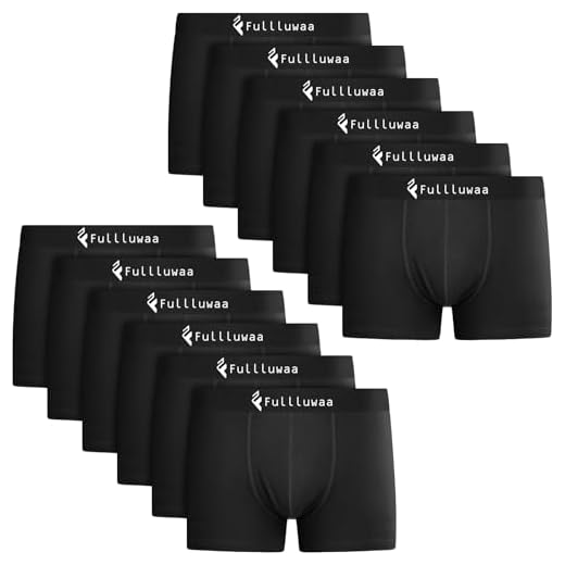 Fullluwaa Bóxer (Pack de 12) Hombre Algodón Calzoncillos-M