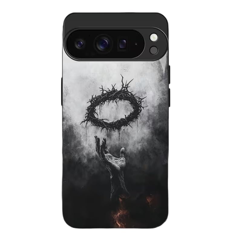 Image of MILLION CASES Crownless King Spectra Case for Google Pixel 8a, Google Pixel 8a Back Cover Case(2024) - PC | Midnight Black