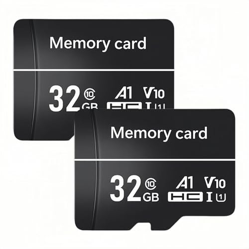 32GB Micro SD Card 2 Pack High Speed Memory Card, Class 10 A1 V10 U1 for Security Cameras, Dash Cam, Phones, Gaming & Recording 2Pack