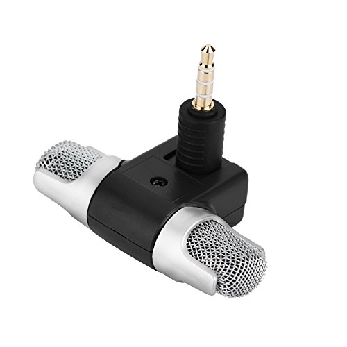 KIMISS Mini Micrófono de 3,5 Mm para Teléfonos y Teléfonos: Micrófono Estéreo Compacto para ASMR y Grabación