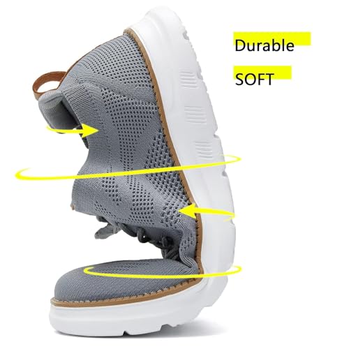 Image of Mens Casual Dress Oxfords Shoes Fashion Mesh Work Business Walking Sneakers Comfortable Lightweight Soft Sole