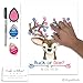 MeganHStudio Custom Buck or Doe Gender Reveal Party Fingerprint Poster for Gender Guesses, Woodland Deer Themed Fingerprint Tree with Hand Drawn Buck and Arrow Details