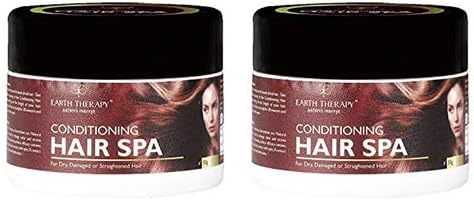 Earth Therapy Keratin & Organic Argan oil Hair Spa Professional Salon Conditioning Hair Treatment Deep Repair Nourishing at Home for Natural Shine Strength for Women & Men 2 x 50g