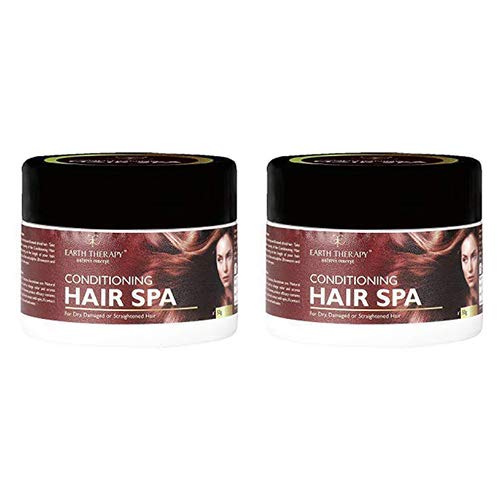 Earth Therapy Keratin & Organic Argan oil Hair Spa Professional Salon Conditioning Hair Treatment Deep Repair Nourishing at Home for Natural Shine Strength for Women & Men 2 x 50g