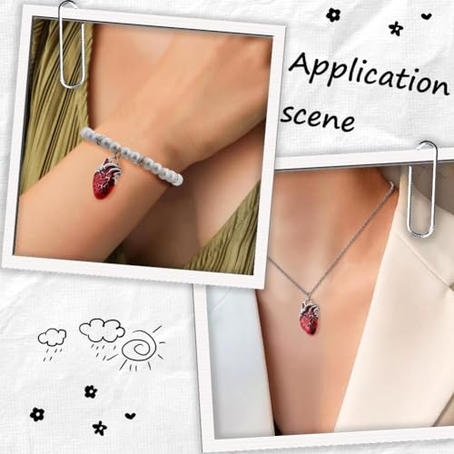 Breloques cœur anatomique légères pour éliminer le poids de vos boucles d'oreilles gothiques - 5