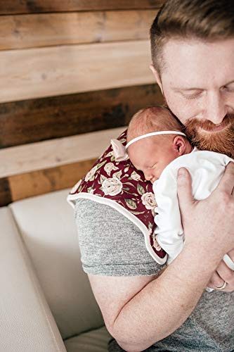 Image of Copper Pearl Baby Burp Cloth Large 21''x10'' Size Premium Absorbent Triple Layer 3-Pack Gift Set inchScarlet