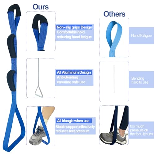 leg lifter for after hip replacement amp knee surgery recovery - rigid leg lifter with large foot loop elderly mobility aid post-surgery assist device