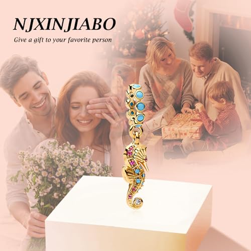 Image of S925 Sterling Silver Gold Plated Romantic Charms, Gifts for Mom Girlfriend Family on Valentine's Day Birthday Christmas Anniversary, Bracelet Necklace Bead Charm