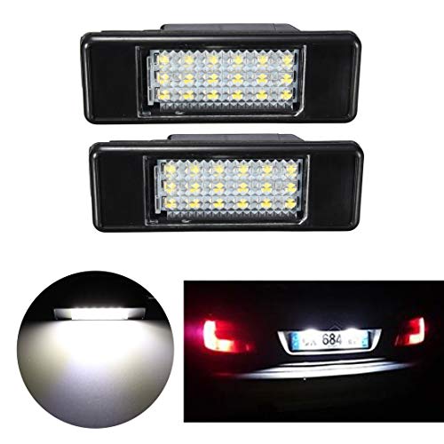 MuChangZi 2 Unids 12V Lámpara Super Brillante 6000 K Luz de Matrícula para P/eugeot 106 1007 207 307 308 3008 406 407 508 806 para C/itroen C2 C3 C4 C5 C5 C6 DS3 Cover