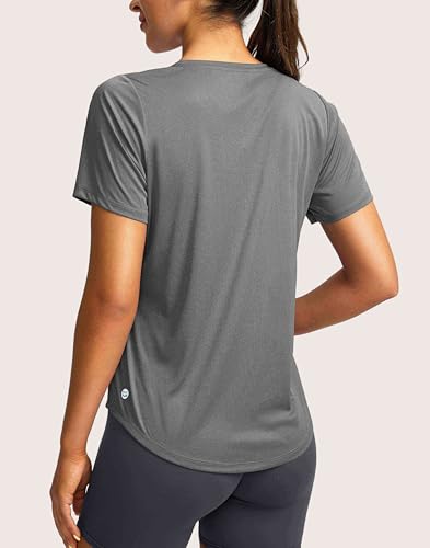 Image of Women's Short Sleeve Workout Shirts UPF 50+ Sun Protection T-Shirts Quick Dry Breathable Gym Running Hiking Tops for Women