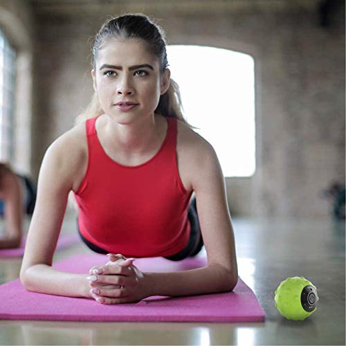 Sedona, 4 Speed Vibrating Massage Ball, Rechargeable Textured Foam Roller, Muscle Tension Pain and Pressure Relieving Fitness Massaging Balls, Myofascial Release for Feet Arms Back and Neck, Green - Thumbnail 7