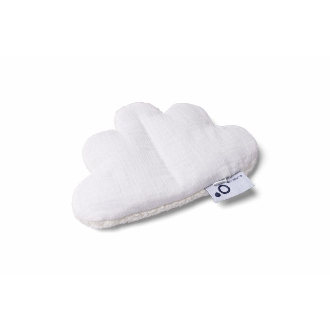 doomoo Bouillotte Bébé Anti Colique Snoogy - Peluche - Coton Bio - Bouillotte Micro-ondes - Housse Lavable - Utilisable Chaud ou Froid - Graines de Colza et Lavande - Dès La Naissance, Cloudy White