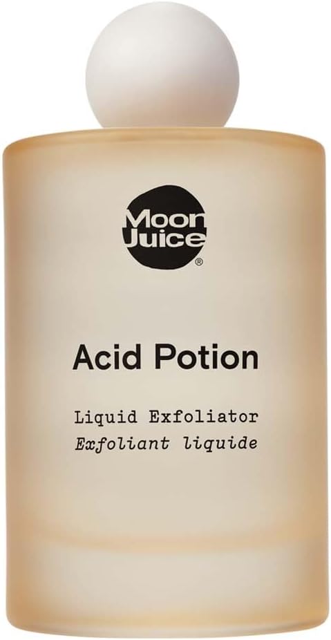 Moon Juice Acid Potion Liquid Face Exfoliator - 25% AHA BHA Exfoliant with Reishi + Niacinamide - Helps Resurface Skin, Unclog Pores & Stimulate Collagen - Hydrates & Soothes Skin (3.3 Fl oz)