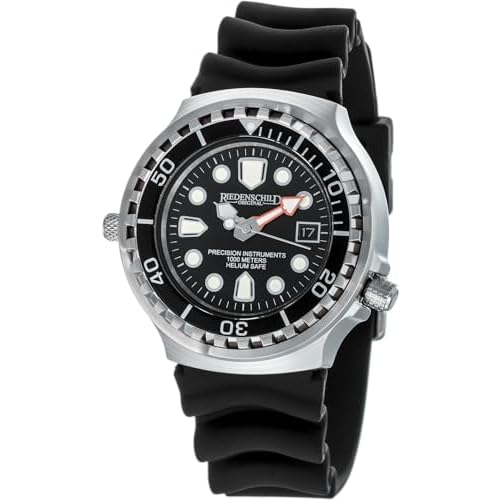 Army Watch Riedenschild Taucheruhr - 100 ATM/1000 Meter - Silikonband/schwarz - Edelstahlband