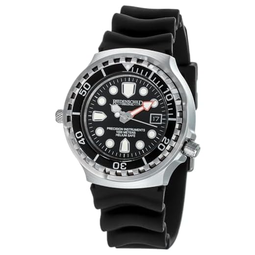 Army Watch Riedenschild Taucheruhr - 100 ATM/1000 Meter - Silikonband/schwarz - Edelstahlband