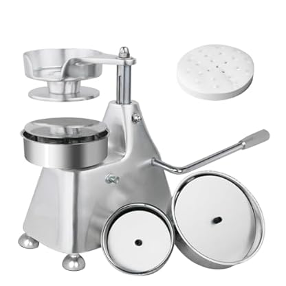 EASYROSE Kommerzielle Burgerpresse, 3-in-1, robuste Hamburgerpresse, Hamburger-Maschine, Pattypresse, mit drei Größen, 10,2 cm/12,7 cm/15,2 cm, 1200 Stück Patty Papers