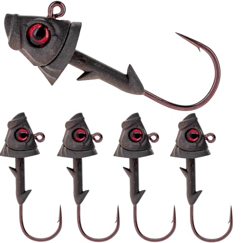Reaction Tackle Tungsten Swimbait Jig Head with Realistic Fish Head - 3/8oz - Natural