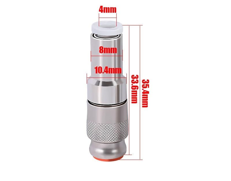 Conector KK2S-06H autoblocante para reparar mangueras de aire 2