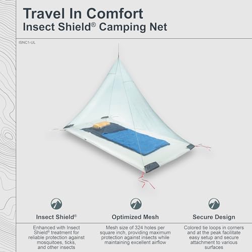 COCOON Insect Shield Camping Mosquito Net - Blanco, Single Ultralight miniatura 4