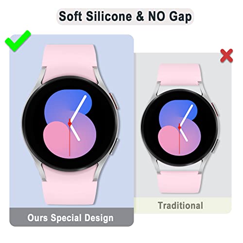 Bracelet de sport rose Samsung Galaxy Watch 5 en silicone premium - 5