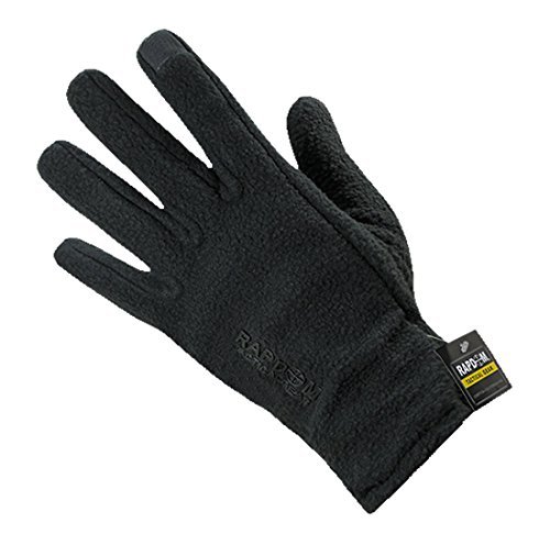 RAPDOM Tactical Polar Fleece Gloves, Black, Large