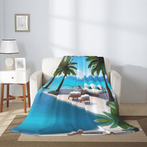Couverture super douce Love Island on The S 203x152 cm pour lit - 4
