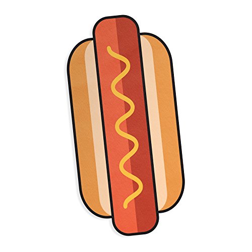 GiggleBeaver Hot Dog Beach Towel Quick Dry Lightweight Absorbent Microfibre Compact Lightweight Swimming Pool Yoga Travel Bath Novelty Holiday Blanket 180 x 34cm