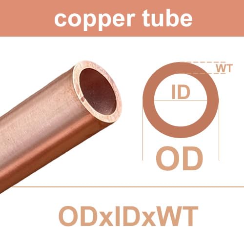 1pc Copper Tubing Hollow Round Pipe Straight Tube