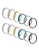 Hestya 12 Pieces Seamless Continuous Hoop Earrings 316L Stainless Steel Piercing Ring Tube Huggies for Tragus Cartilage Nose Lip, 6 Colors