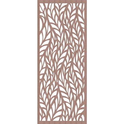 Image of Ortonville Decorative Pierced Fretwork Wood Wall Panels, 33 3 /8 inchW x 84 3 /8 inchH x 3 /8 inchT, Walnut