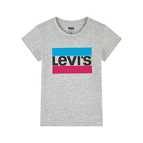 Camiseta Levi's Kids Lvg Sportswear Logo Tee Gris Niñas 4 Años Cover