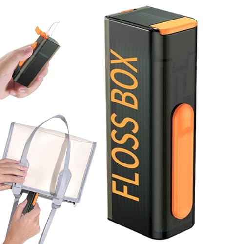 Estuche para púas de hilo dental de viaje, caja de hilo dental, dispensador automático de hilo dental, organizador de almacenamiento de hilo dental, soporte para púas orales
