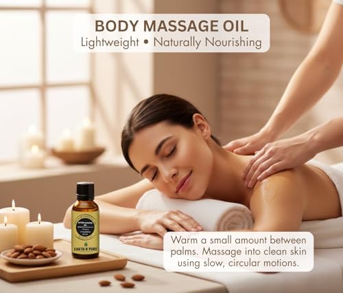 Image of Earth N Pure Bitter Almond Oil (Badam Oil) Cold Pressed, Therapeutic Grade for Body, Skin, Hair 200 ml