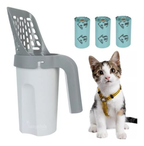 Genérico - Pá Coletora Com Dispenser Areia Gato Pet Com Saco Cata...