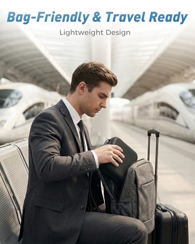 Image of ProCase Hard Carrying Case for GL-BE3600(Slate 7) /SFT1200(Opal) /MT3000(Beryl AX) /MT3600BE(Beryl 7) Glinet Travel Router, Portable Organizer Bag for WiFi Routers, Power Adapter and Accessories -Black