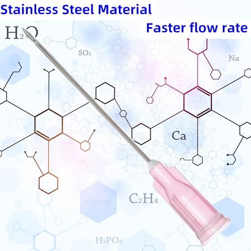 Image of 100 Pack 18 Gauge 1.5 Inch Sterile Disposable Lab Supplies, Scientific and Industrial Dispensing Needle Accessories