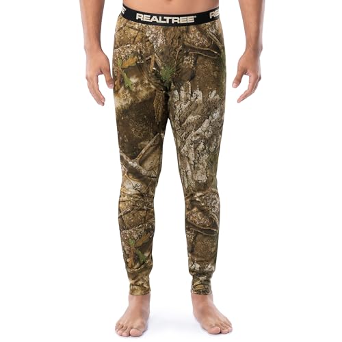 Indera Men's Realtree APX Pattern Camo Thermals Base Layer Pant, Realtree APX Pattern, Large