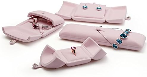Oirlv Pink Plush Velvet Jewellry Gift Box for Ring Bracelet Necklace Collection Jewellry Packing (Long chain box)