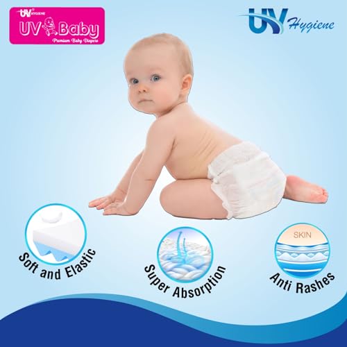 Image of UV BABY PREMIUM DIAPERS NEW BORN 50s pack Taped style 0-5kg