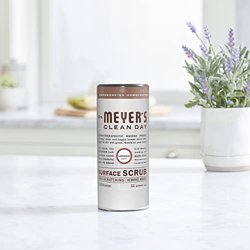 Mrs. Meyer's Multi-Surface Scrub, Non-Scratch Powder Cleaner, Removes Grime On Kitchen And Bathroom Surfaces, Lavender, 11 Oz #TOP5