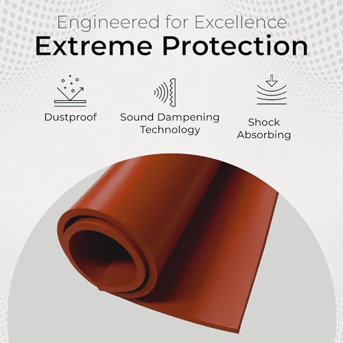 Image of Exactly Rubber Red Commercial Grade Silicone Sheet - 1 /8 x 9 inch x 24 inch 60A Durometer, Made in The USA