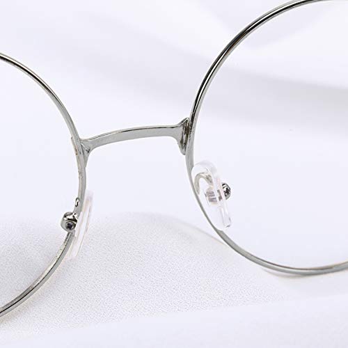 KESYOO Óculos Redondos Prata Retrô Óculos Bloqueadores de Luz Azul Óculos Anti-Luz Azul Proteção Con