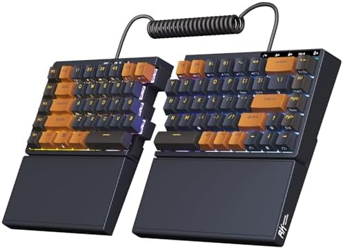 RK ROYAL KLUDGE RKS70 Ergonomic Split Keyboard, Wireless PC Gamin...