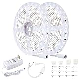 JESLED 32.8ft/10M LED Strip Lights ,6500K Super Bright White,Dimmable,24V DC LED Tape Lights for Bedroom, Kitchen, Under Cabinet, Living Room, Stair Decoration